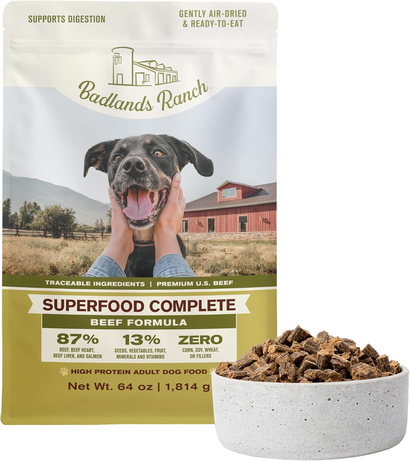 Superfood Complete Air-Dried Adult Dog Food – 64 oz. (Beef Formula) by Katherine Heigl (Available at Cure Venta)