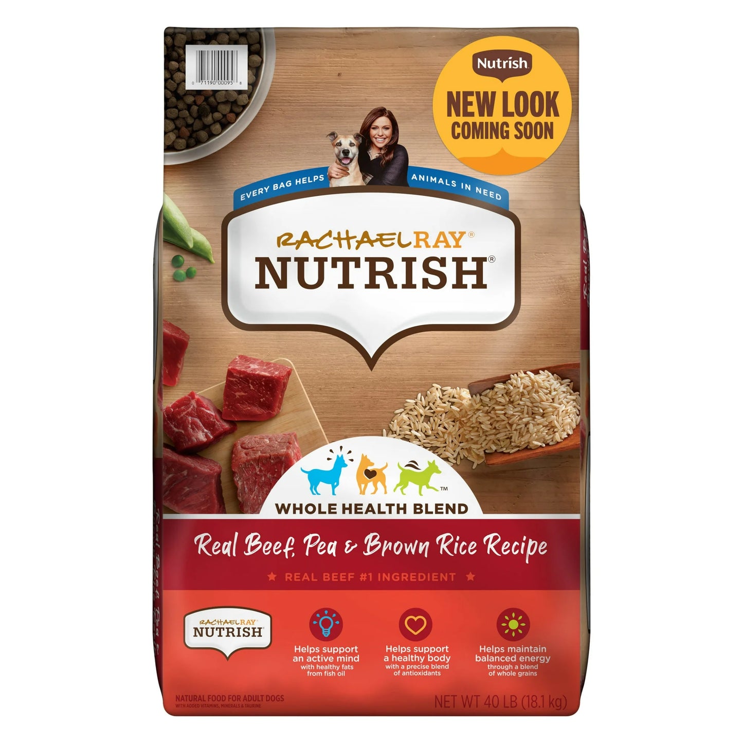 Rachael Ray Nutrish Whole Health Blend Real Beef, Pea & Brown Rice Recipe Dry Dog Food – 28 lb. Bag (Available at Cure Venta)