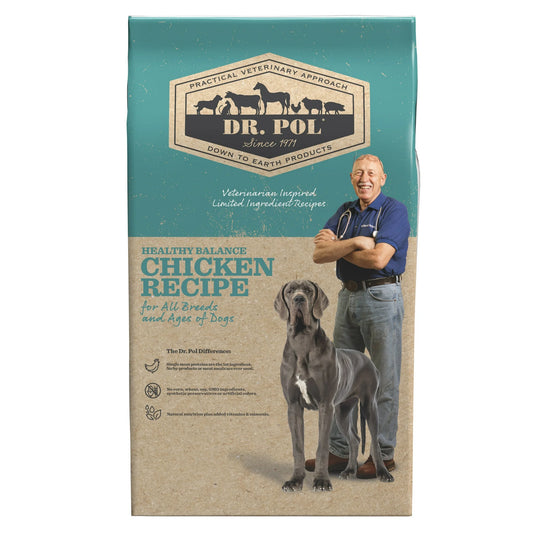 Dr. Pol Healthy Balance Limited Ingredient Chicken Recipe Adult Dog Food 24 lb. Bag – Available at Cure Venta