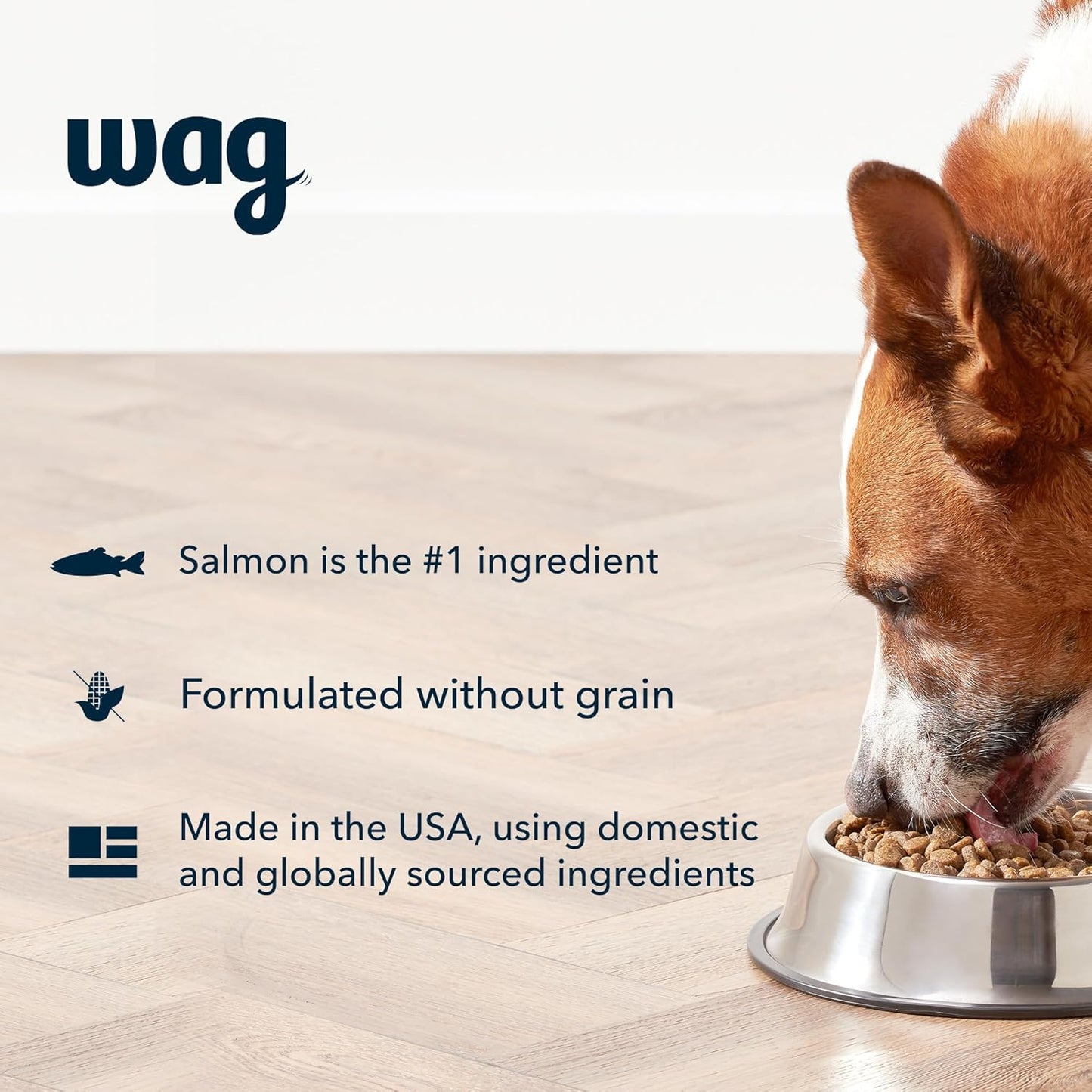 Amazon Brand - Wag Dry Dog Food Salmon & Sweet Potato, Grain Free 24 lb Bag