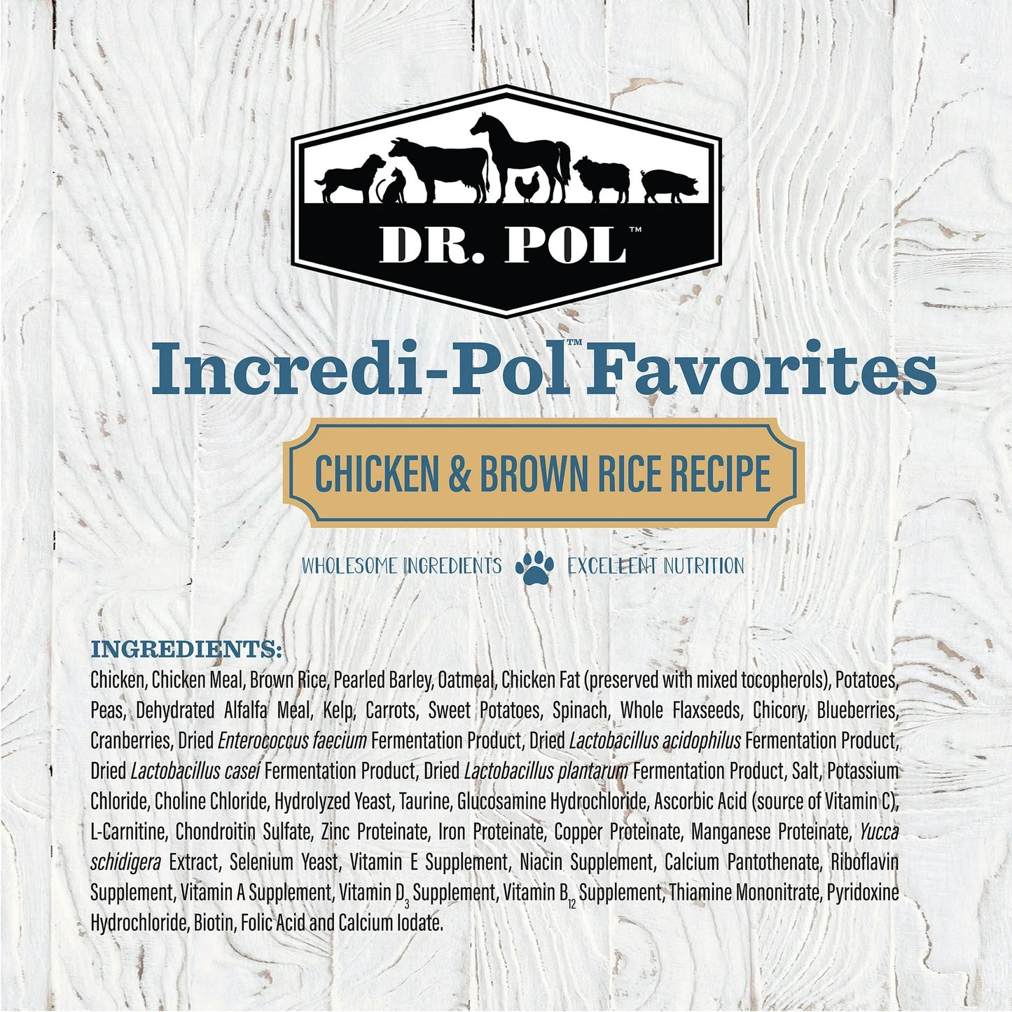 Dr. Pol Incredi-Pol Favorites Chicken & Brown Rice Recipe Dog Food – 6 lb. Bag (Available at Cure Venta)