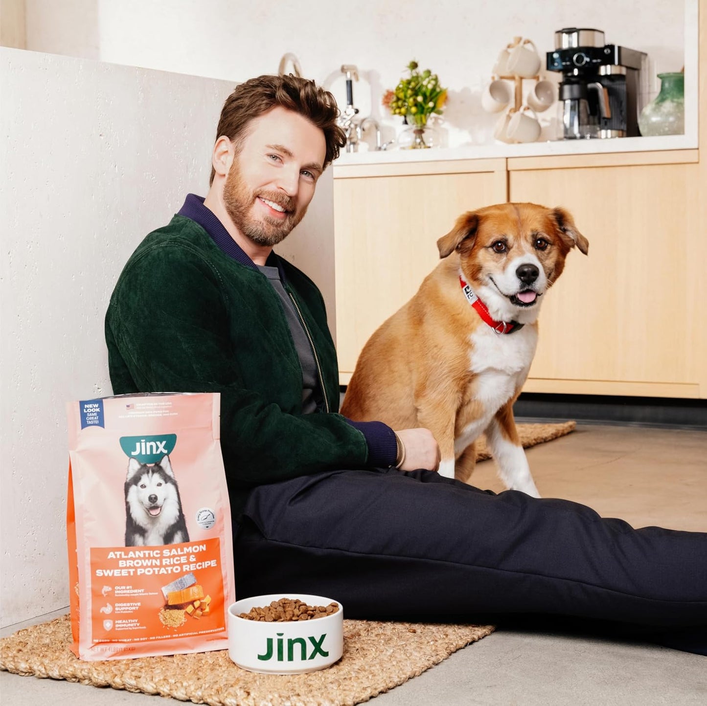 Jinx Premium Dry Dog Food, Real Salmon, Brown Rice & Sweet Potato Kibble with Superfoods & Probiotics, No Fillers, for All Lifestages, 11.5lb