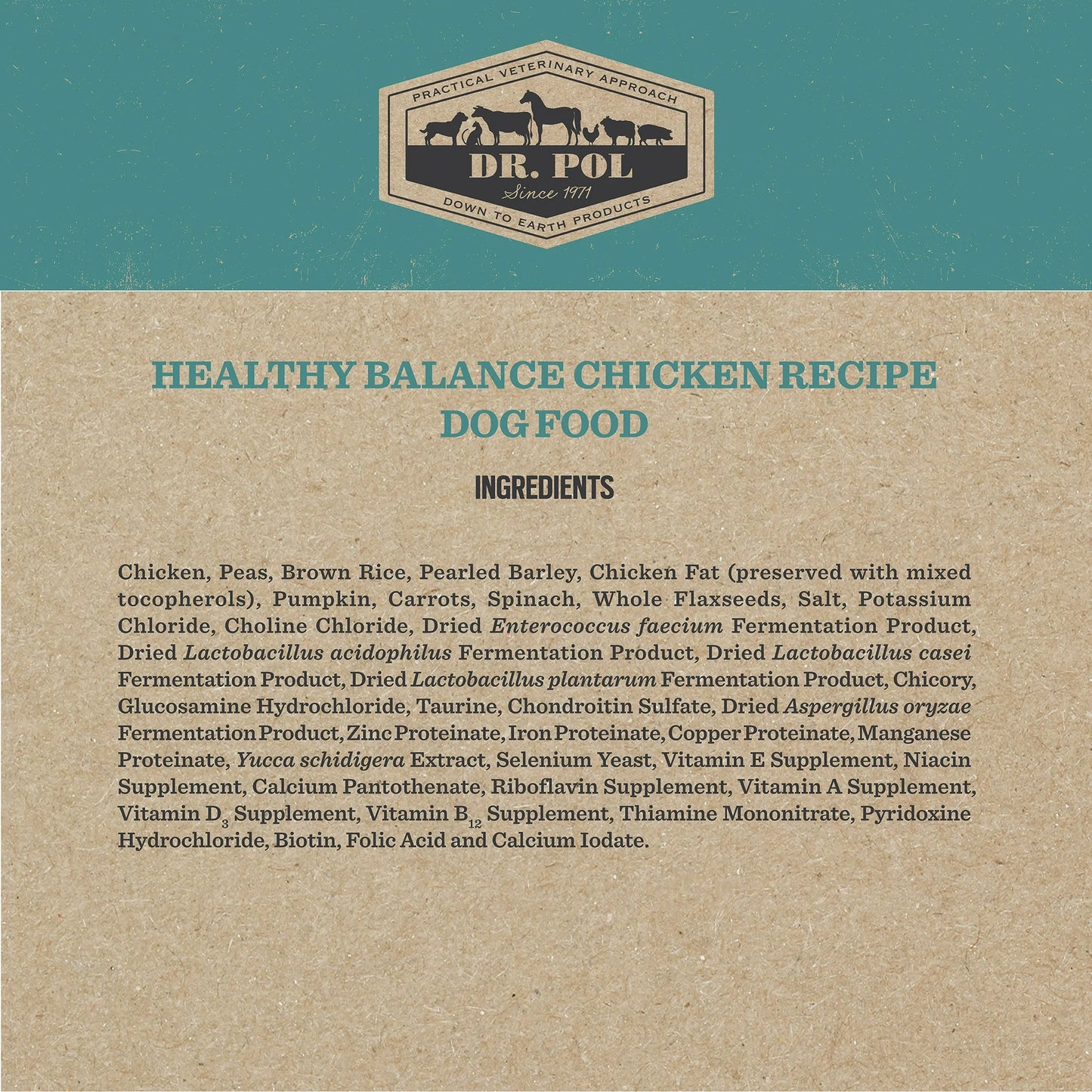 Dr. Pol Healthy Balance Limited Ingredient Chicken Recipe Adult Dog Food 24 lb. Bag – Available at Cure Venta