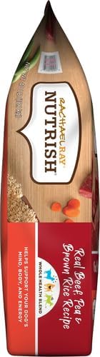 Nutrish Real Beef, Pea & Brown Rice Recipe Whole Health Blend Dry Dog Food, 40 lb. Bag, Packaging May Vary (Rachael Ray)